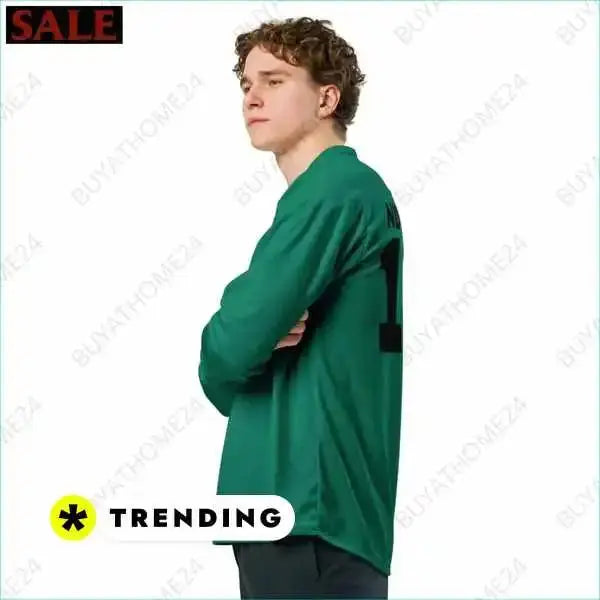 🏷️Unisex T-Shirt Trikot Personalisierbar Grafik Freizeit T-Shirt Eishockeyfans BUYATHOME24®