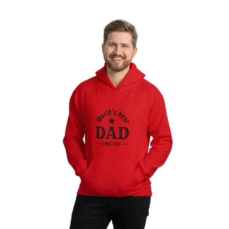 Grauer Herren Hoodie mit Geburtstagsgrafik aus Baumwolle, Kapuzenpullover in S bis 5XL, von BUYATHOME24.