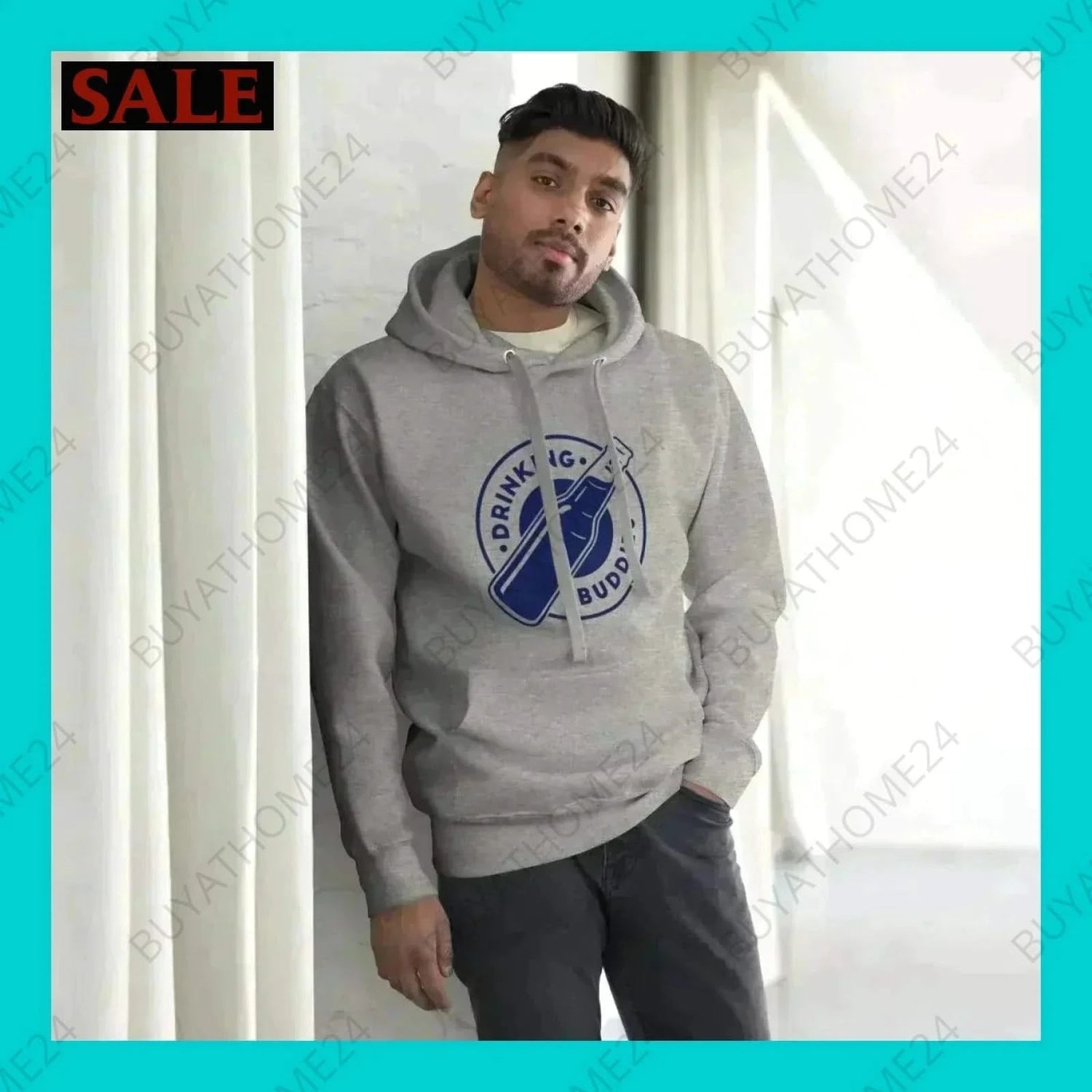 Herren Hoodie S-3XL - BUYATHOME24 - Hoodiedruck - GERMANY - HERRENMODE, Hoodie