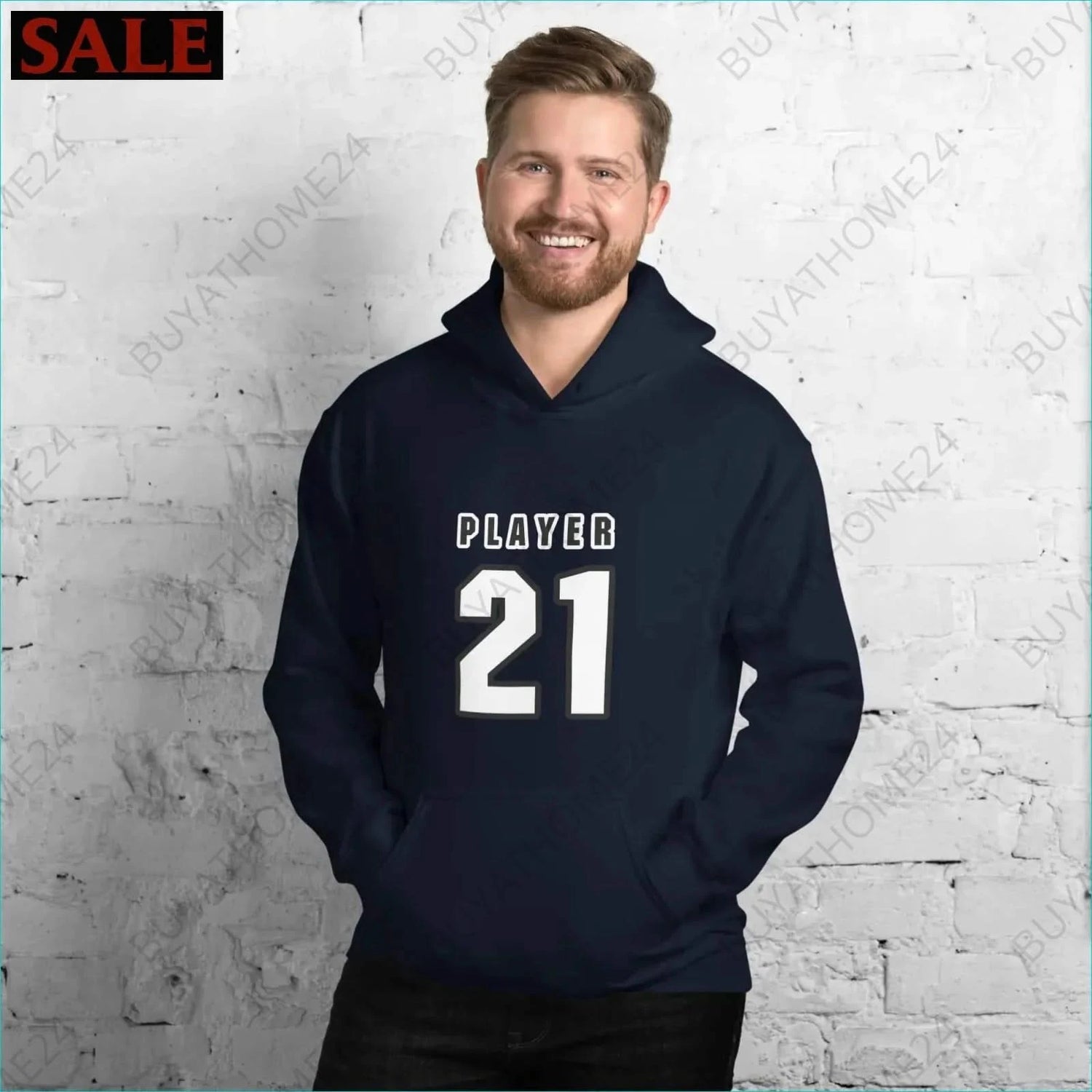 Herren Hoodie S-5XL - BUYATHOME24 - Hoodiedruck - GERMANY - HERRENMODE, Hoodie