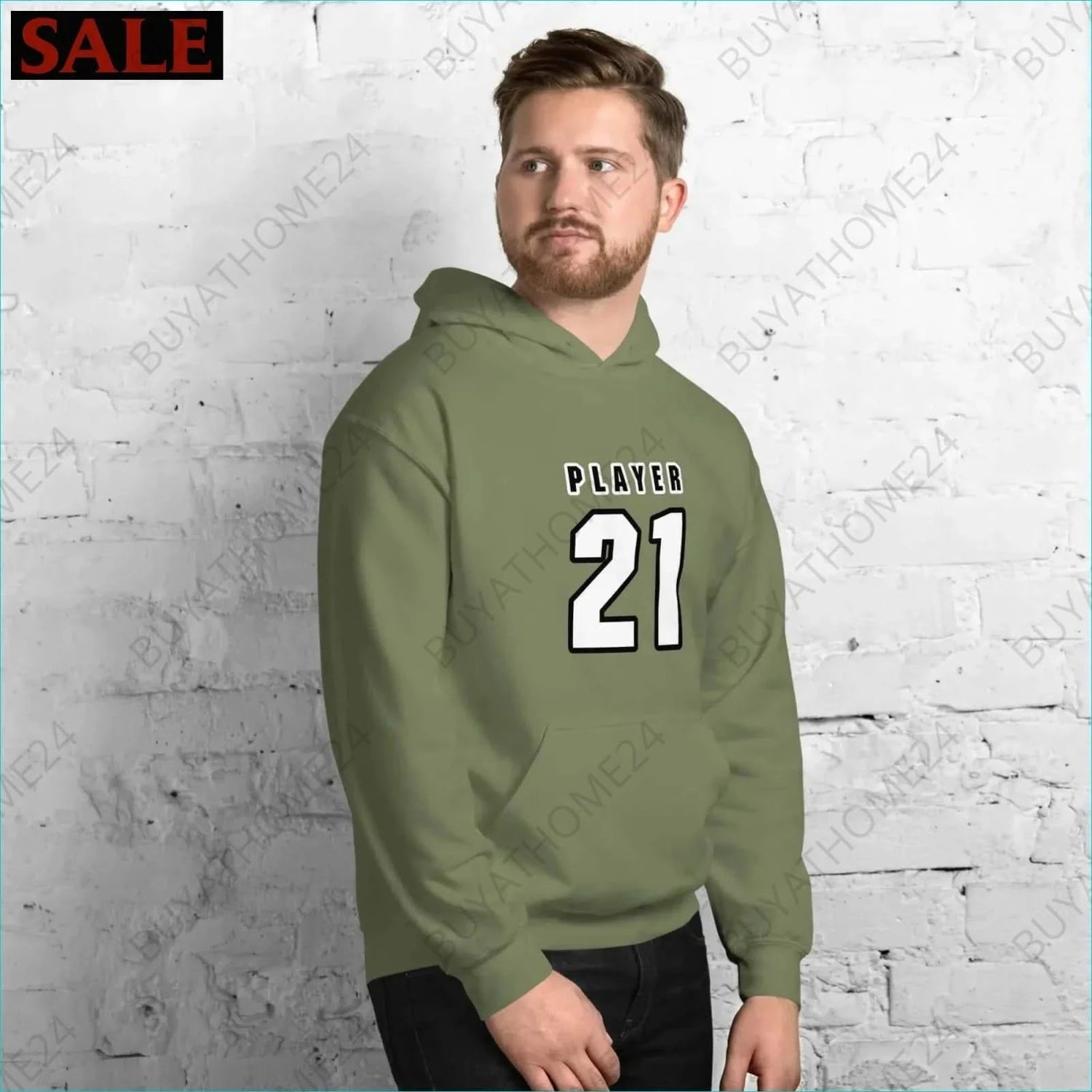 Herren Hoodie S-5XL - BUYATHOME24 - Hoodiedruck - GERMANY - HERRENMODE, Hoodie