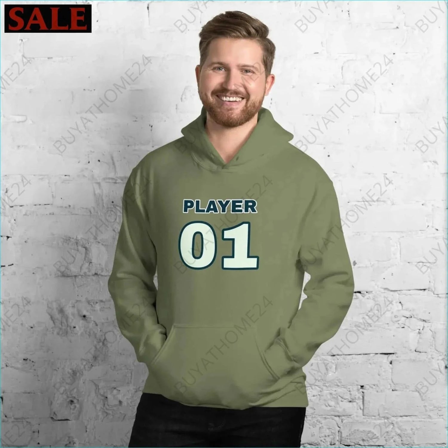 Herren Hoodie S-5XL - BUYATHOME24 - Hoodiedruck - GERMANY - HERRENMODE, Hoodie