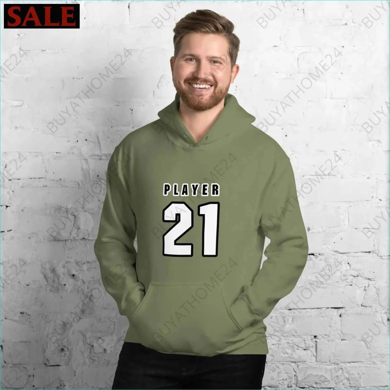 Herren Hoodie S-5XL - BUYATHOME24 - Hoodiedruck - GERMANY - HERRENMODE, Hoodie