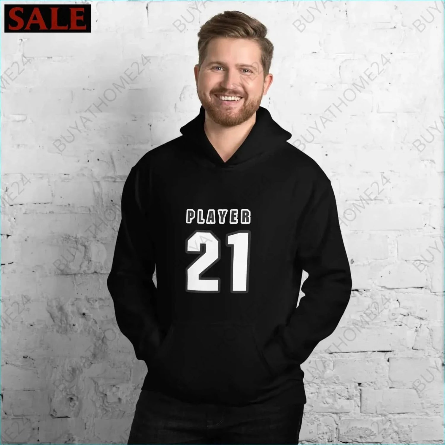 Herren Hoodie S-5XL - BUYATHOME24 - Hoodiedruck - GERMANY - HERRENMODE, Hoodie