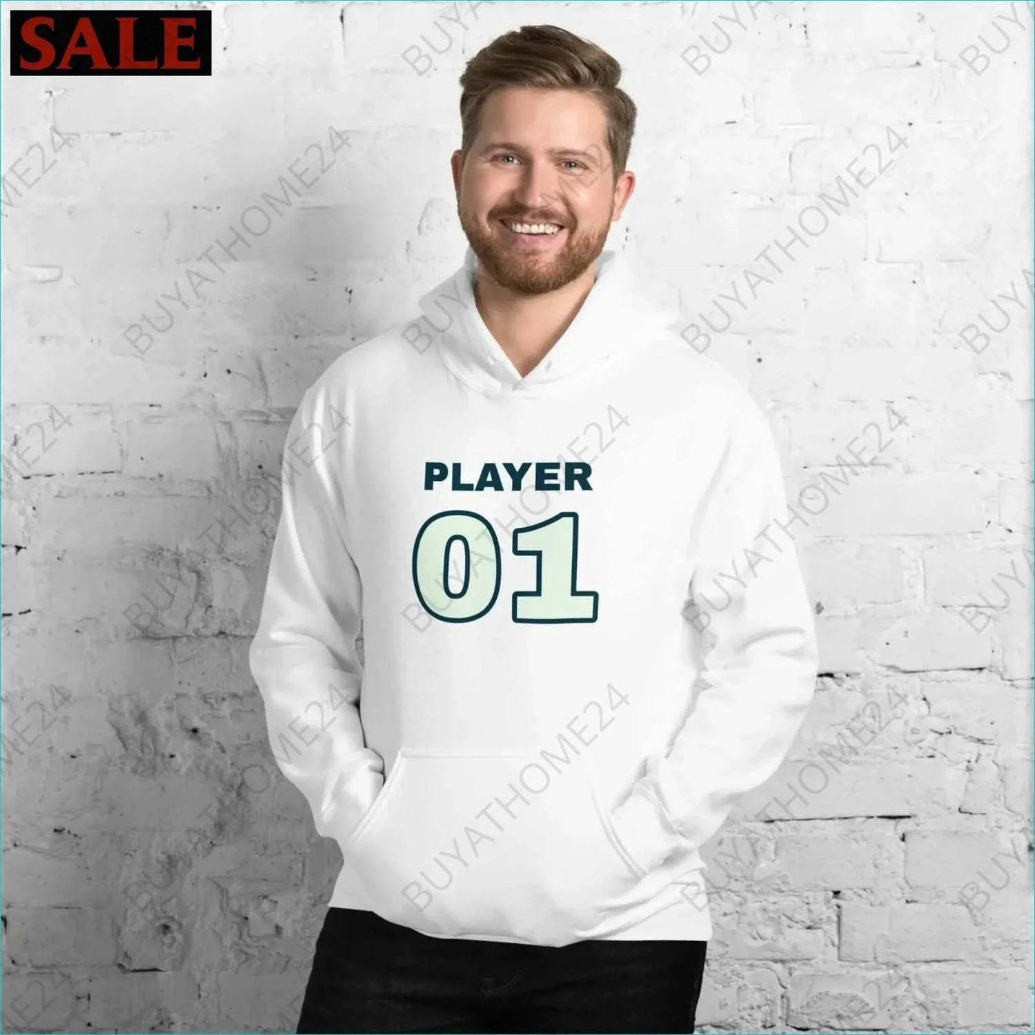 Herren Hoodie S-5XL - BUYATHOME24 - Hoodiedruck - GERMANY - HERRENMODE, Hoodie