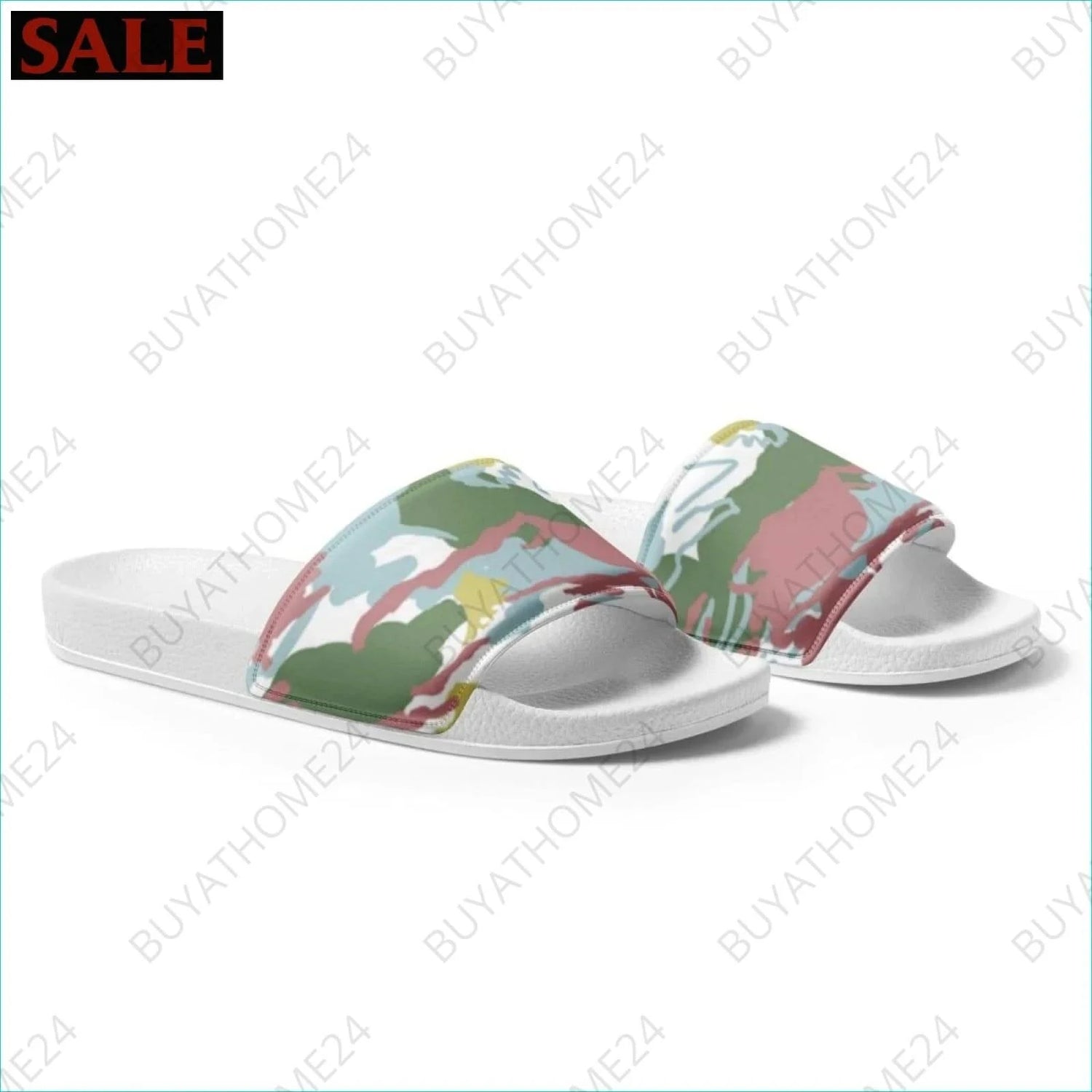 Herren Schlappen 39-47 - BUYATHOME24 - Kunstleder Druck - GERMANY - Schlappen, SCHUHE