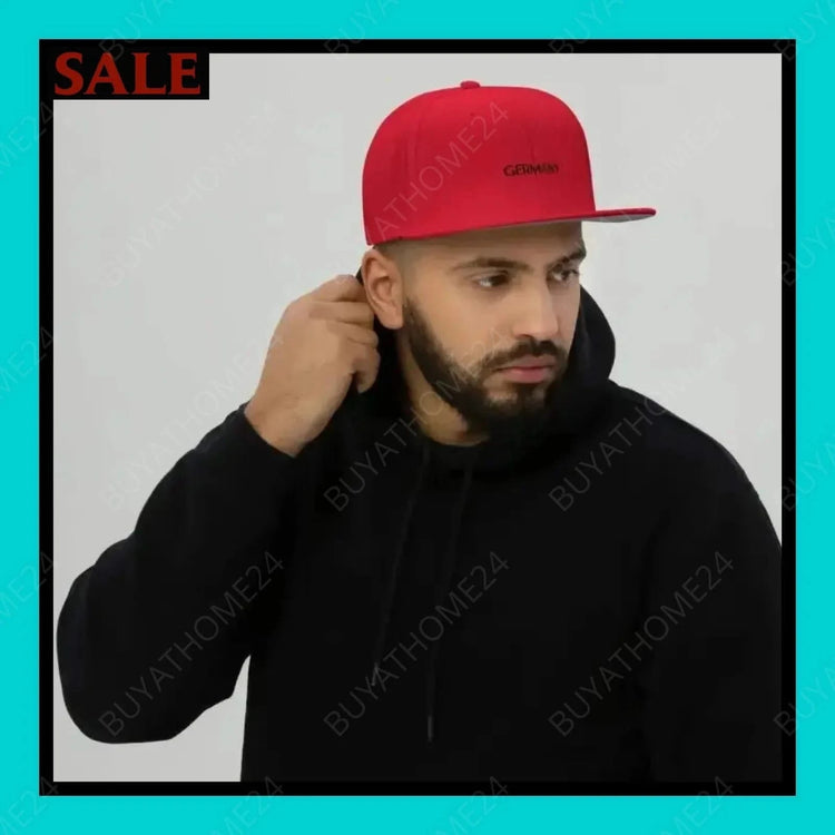 Herren Snapback Cap 55 cm - 60 cm - BUYATHOME24 - bestickt - GERMANY - HERRENMODE, Snapback Cap, YOUR STYLE