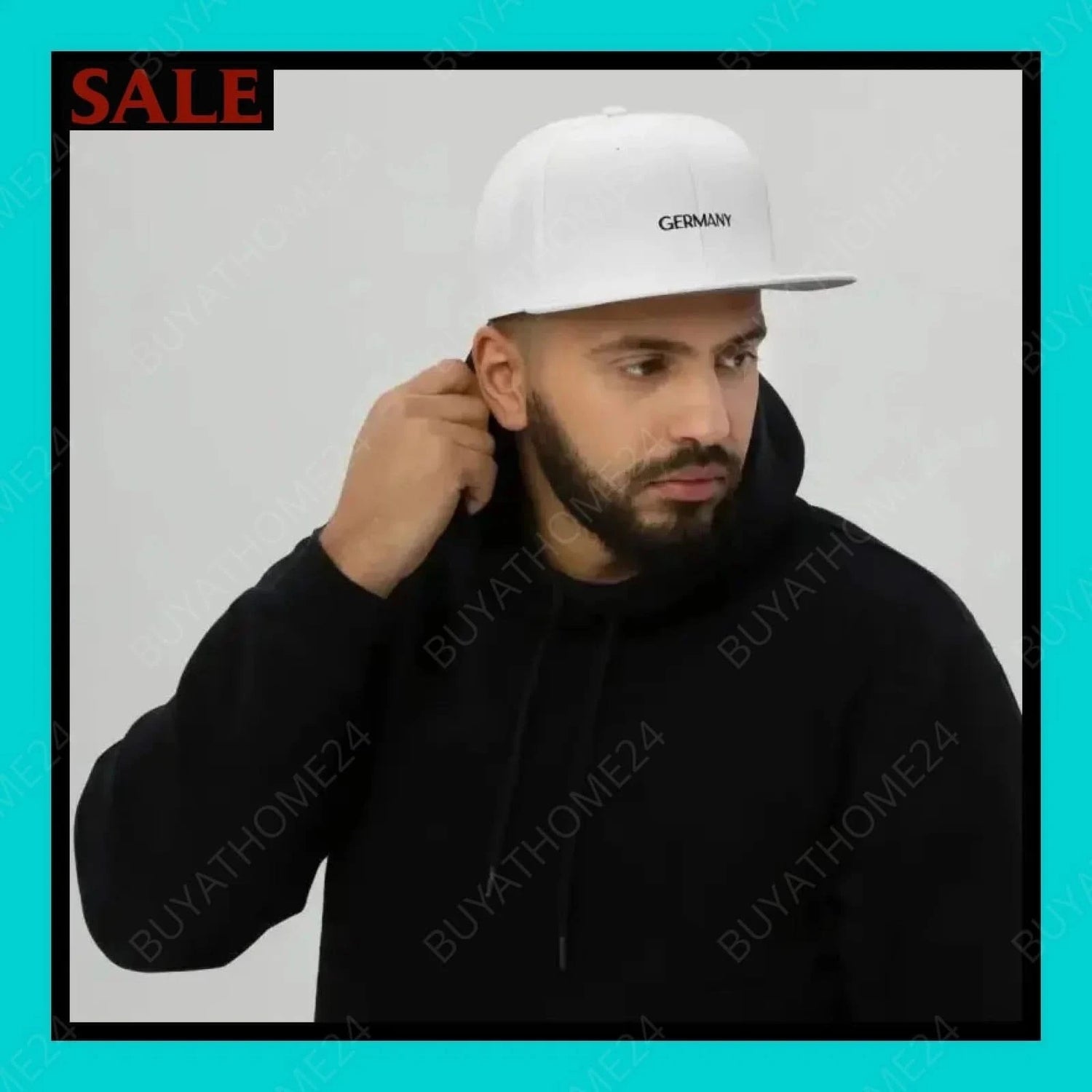 Herren Snapback Cap 55 cm - 60 cm - BUYATHOME24 - bestickt - GERMANY - HERRENMODE, Snapback Cap, YOUR STYLE