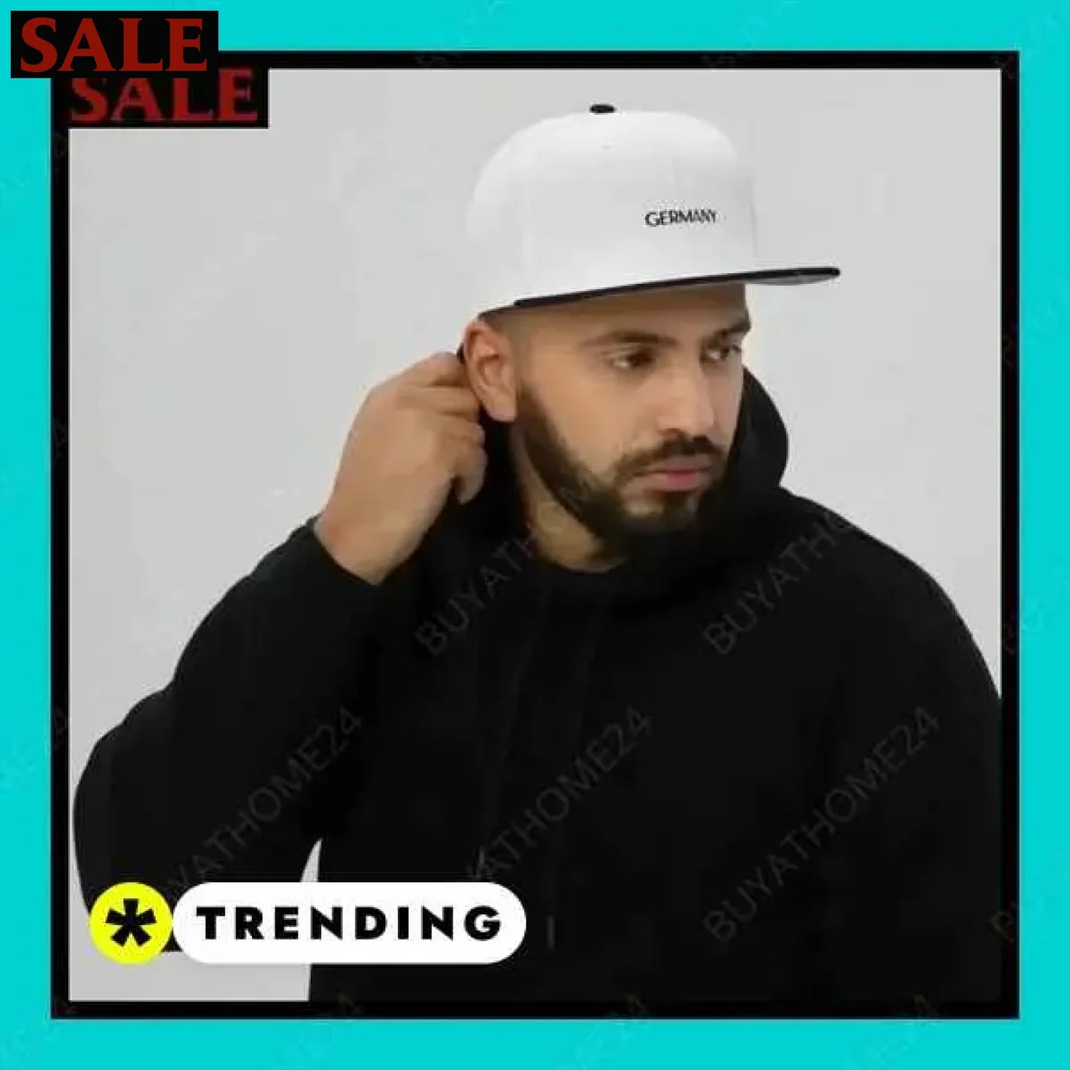 Herren Snapback Cap für Damen und Herren mit stylischem Design  Textildruck BUYATHOME24, T-Shirts BUYATHOME24, Hoodies BUYATHOME24,  Hosen BUYATHOME24, Jacken BUYATHOME24, Schuhe BUYATHOME24