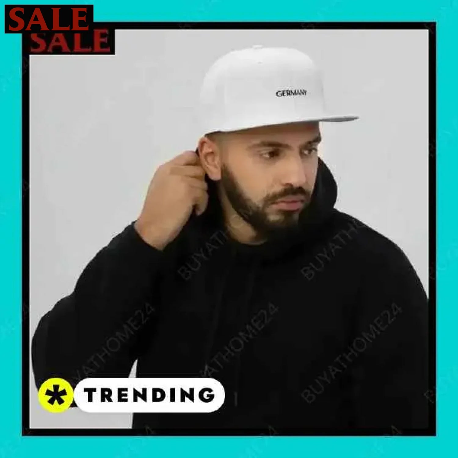 Herren Snapback Cap für Damen und Herren mit stylischem Design  Textildruck BUYATHOME24, T-Shirts BUYATHOME24, Hoodies BUYATHOME24,  Hosen BUYATHOME24, Jacken BUYATHOME24, Schuhe BUYATHOME24