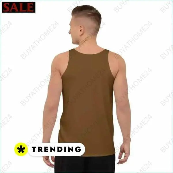 Unisex Sport Tanktop von BUYATHOME24, atmungsaktiv und elastisch, in XS bis 2XL, auf weißem Hintergrund fotografiert.