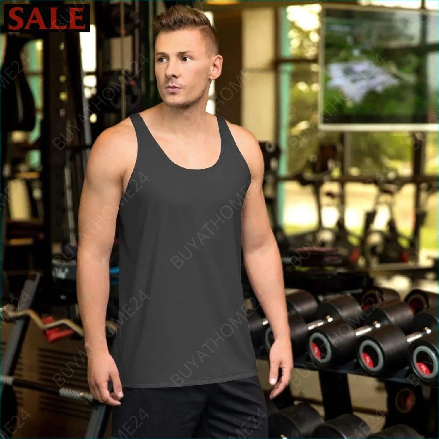 Herren Sport Tank Top XS-2XL - BUYATHOME24 - Textildruck - GERMANY - HERRENMODE, Sport Tank Top