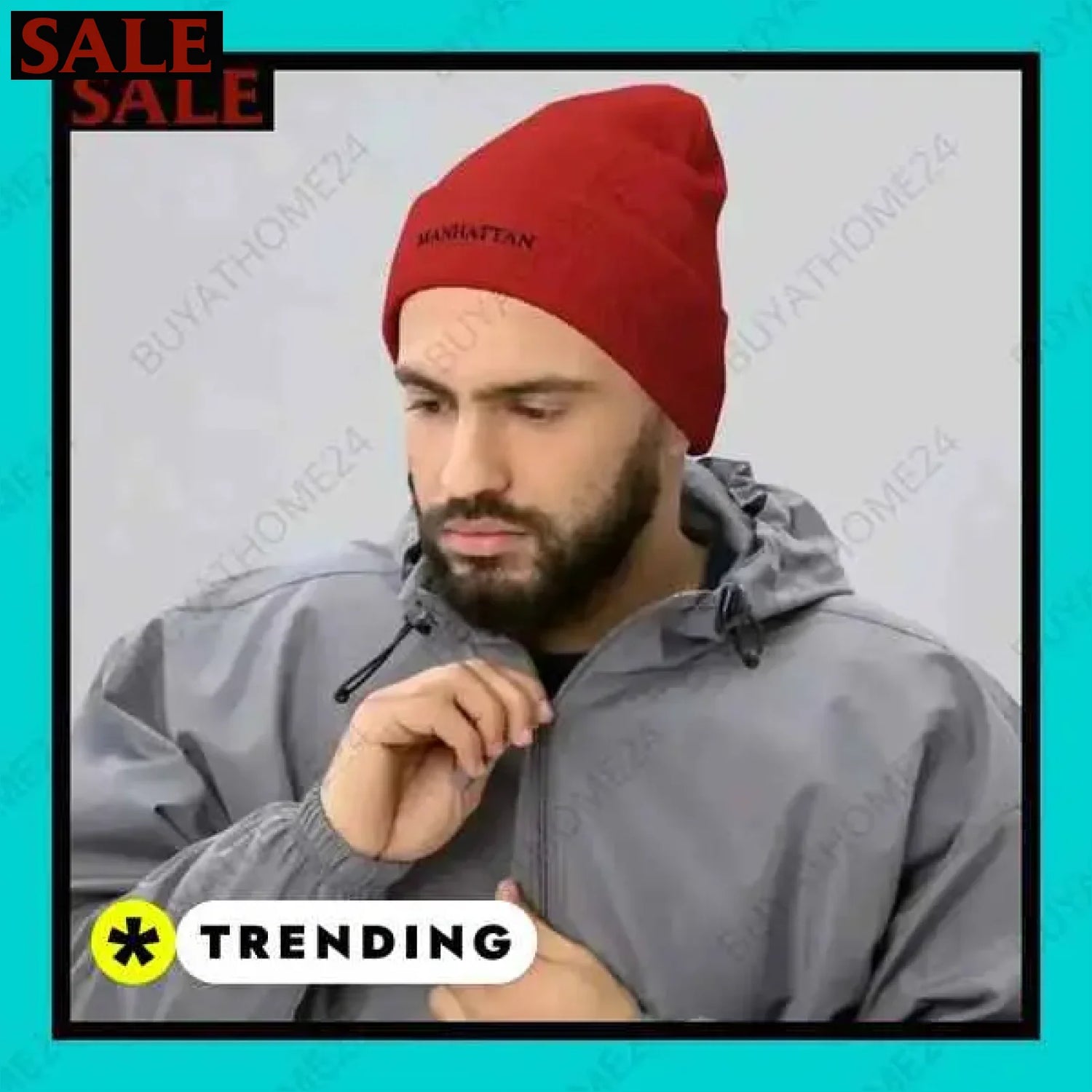 • Wintermütze I Herren & Damen Strickmütze 44 cm - 47 cm  Textildruck BUYATHOME24, T-Shirts BUYATHOME24, Hoodies BUYATHOME24,  Hosen BUYATHOME24, Jacken BUYATHOME24, Schuhe BUYATHOME24