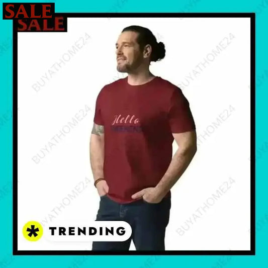 Herren T-Shirt aus Baumwolle für zeitlosen Stil und Komfort  Textildruck BUYATHOME24, T-Shirts BUYATHOME24, Hoodies BUYATHOME24,  Hosen BUYATHOME24, Jacken BUYATHOME24, Schuhe BUYATHOME24