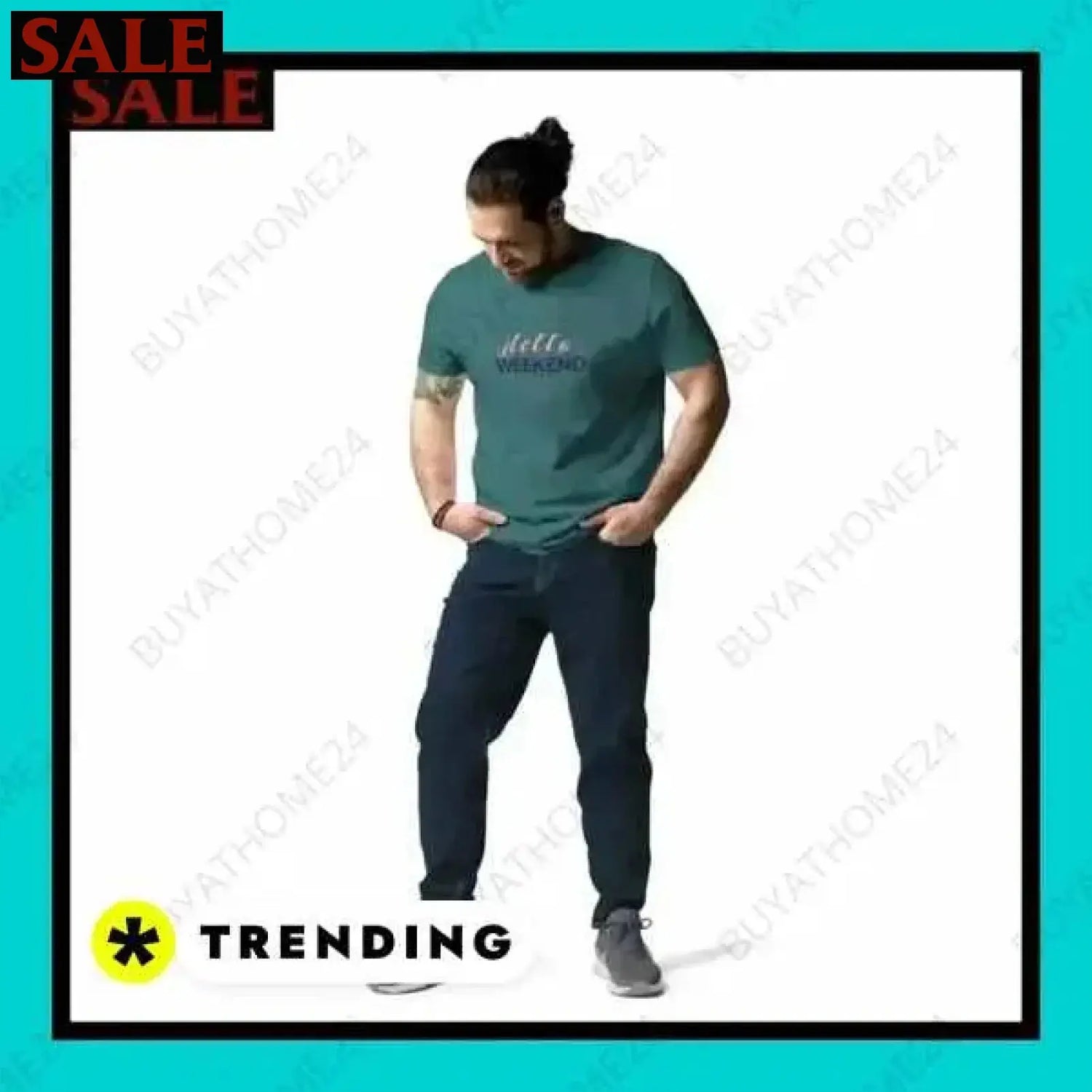 SALE % Rundhalsshirts I Kurzarm Grafik Unisex T-Shirt S-2XL BUYATHOME24®