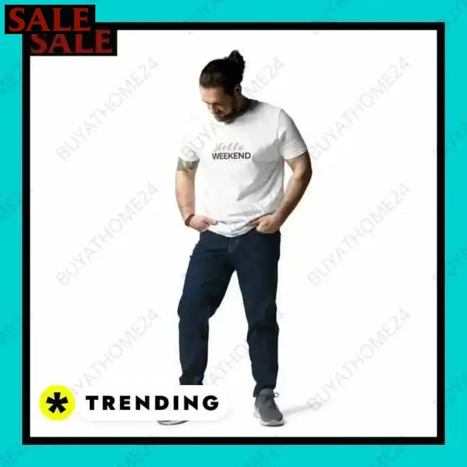 SALE % Rundhalsshirts I Kurzarm Grafik Unisex T-Shirt S-2XL BUYATHOME24®