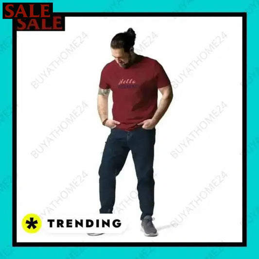Herren T-Shirt aus Baumwolle in verschiedenen Größen bei buyathome24 i Herren  Textildruck BUYATHOME24, T-Shirts BUYATHOME24, Hoodies BUYATHOME24,  Hosen BUYATHOME24, Jacken BUYATHOME24, Schuhe BUYATHOME24
