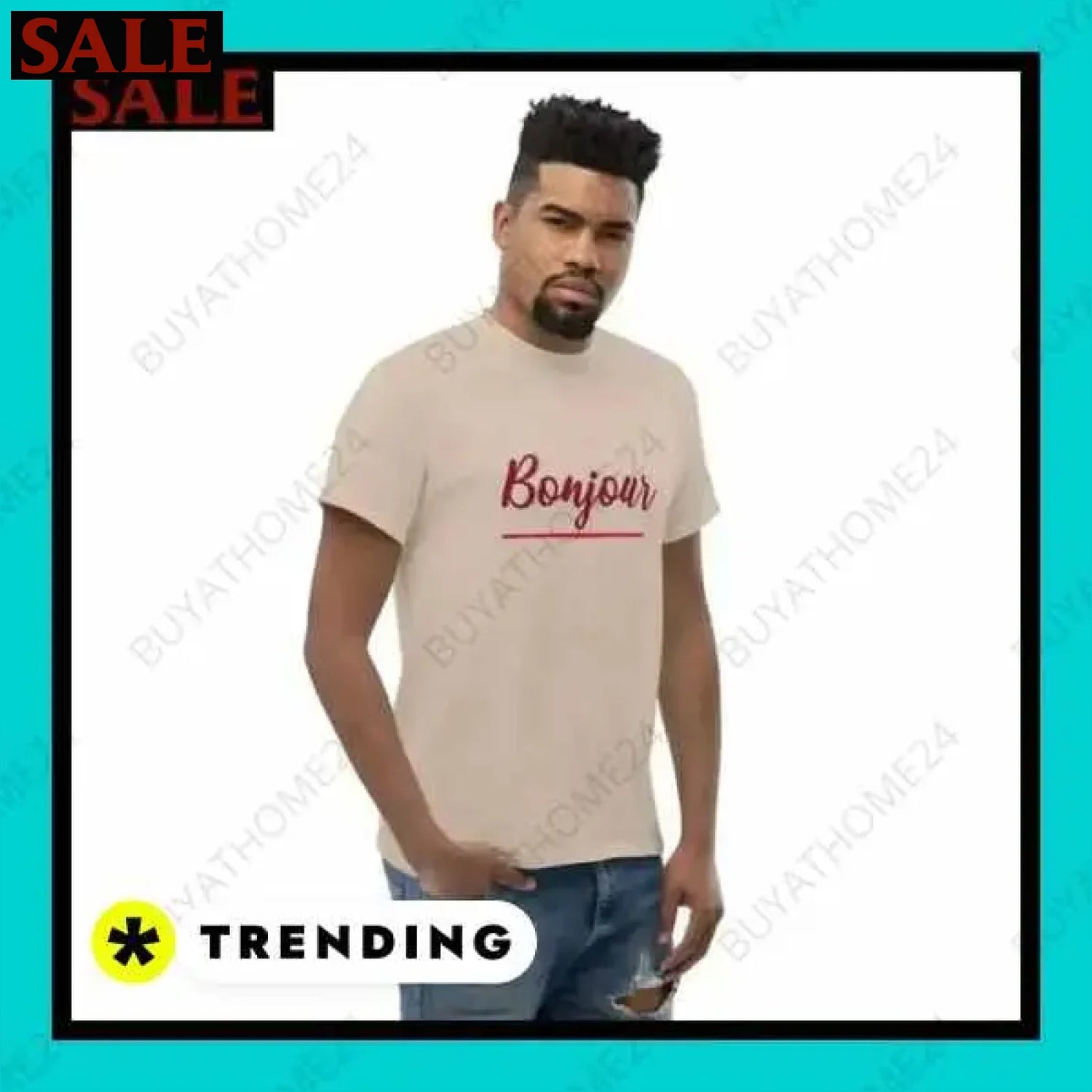 Herren T-Shirt aus Baumwolle in verschiedenen Größen für stilvollen Komfort  Textildruck BUYATHOME24, T-Shirts BUYATHOME24, Hoodies BUYATHOME24,  Hosen BUYATHOME24, Jacken BUYATHOME24, Schuhe BUYATHOME24
