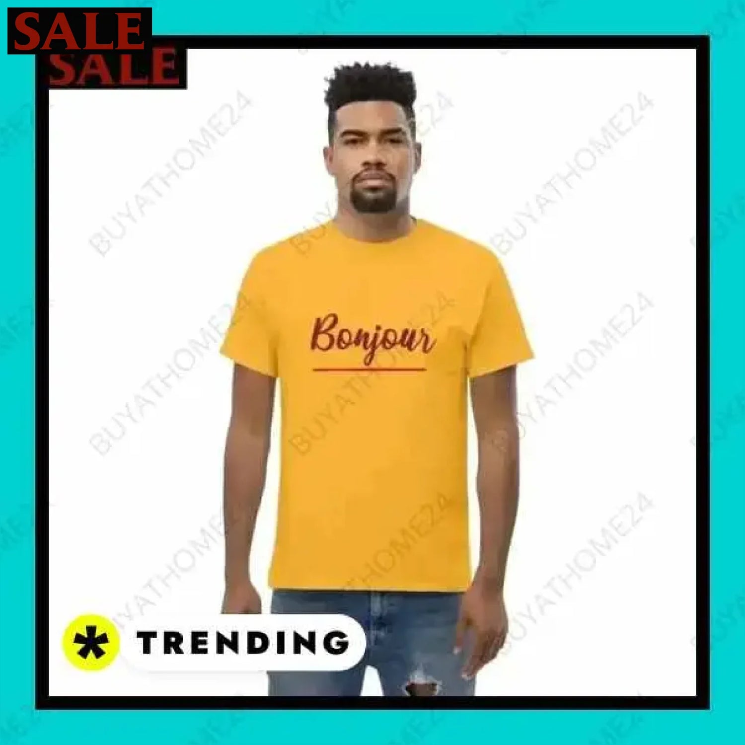 Herren T-Shirt aus Baumwolle in verschiedenen Größen für stilvollen Komfort  Textildruck BUYATHOME24, T-Shirts BUYATHOME24, Hoodies BUYATHOME24,  Hosen BUYATHOME24, Jacken BUYATHOME24, Schuhe BUYATHOME24