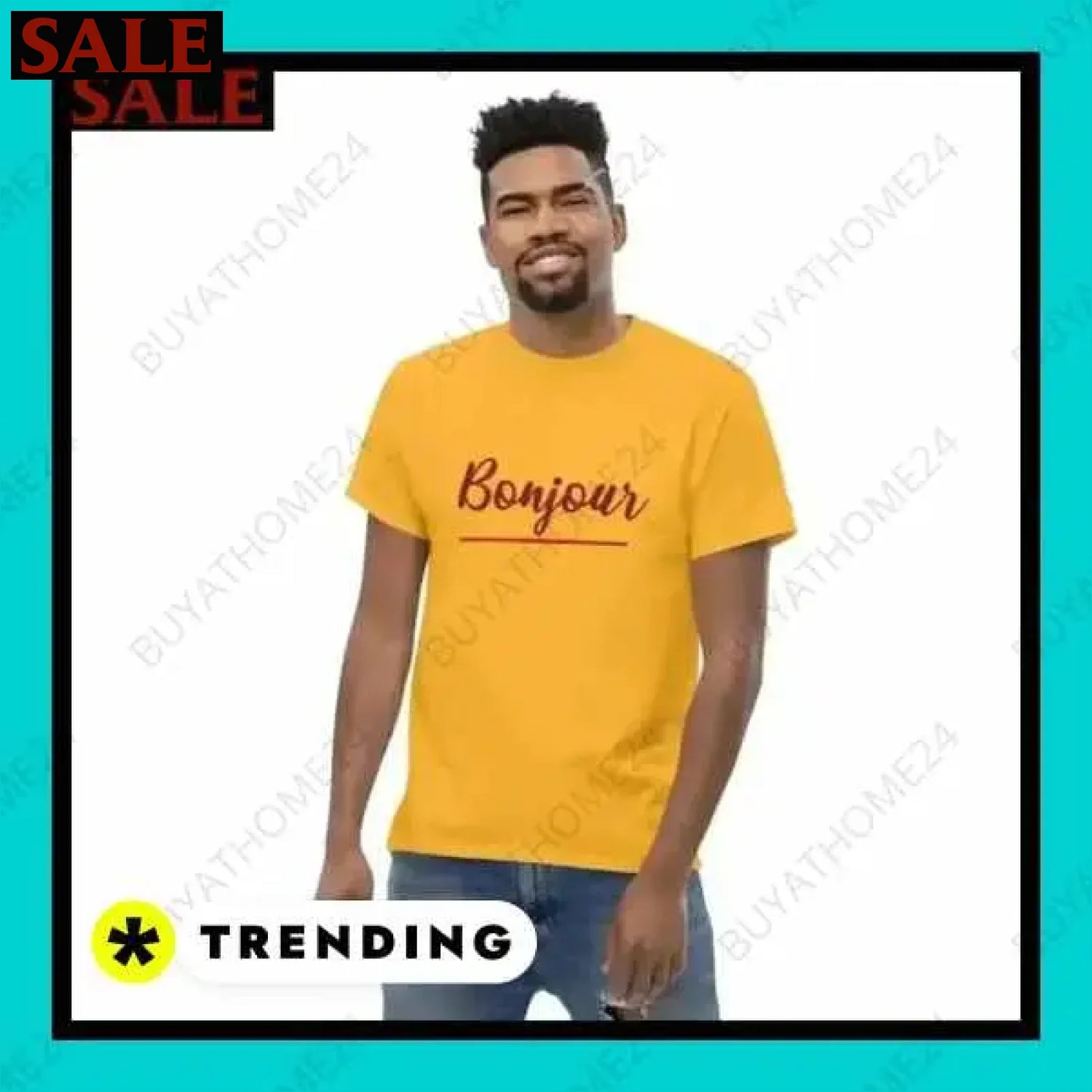 Herren T-Shirt aus Baumwolle in verschiedenen Größen für stilvollen Komfort  Textildruck BUYATHOME24, T-Shirts BUYATHOME24, Hoodies BUYATHOME24,  Hosen BUYATHOME24, Jacken BUYATHOME24, Schuhe BUYATHOME24