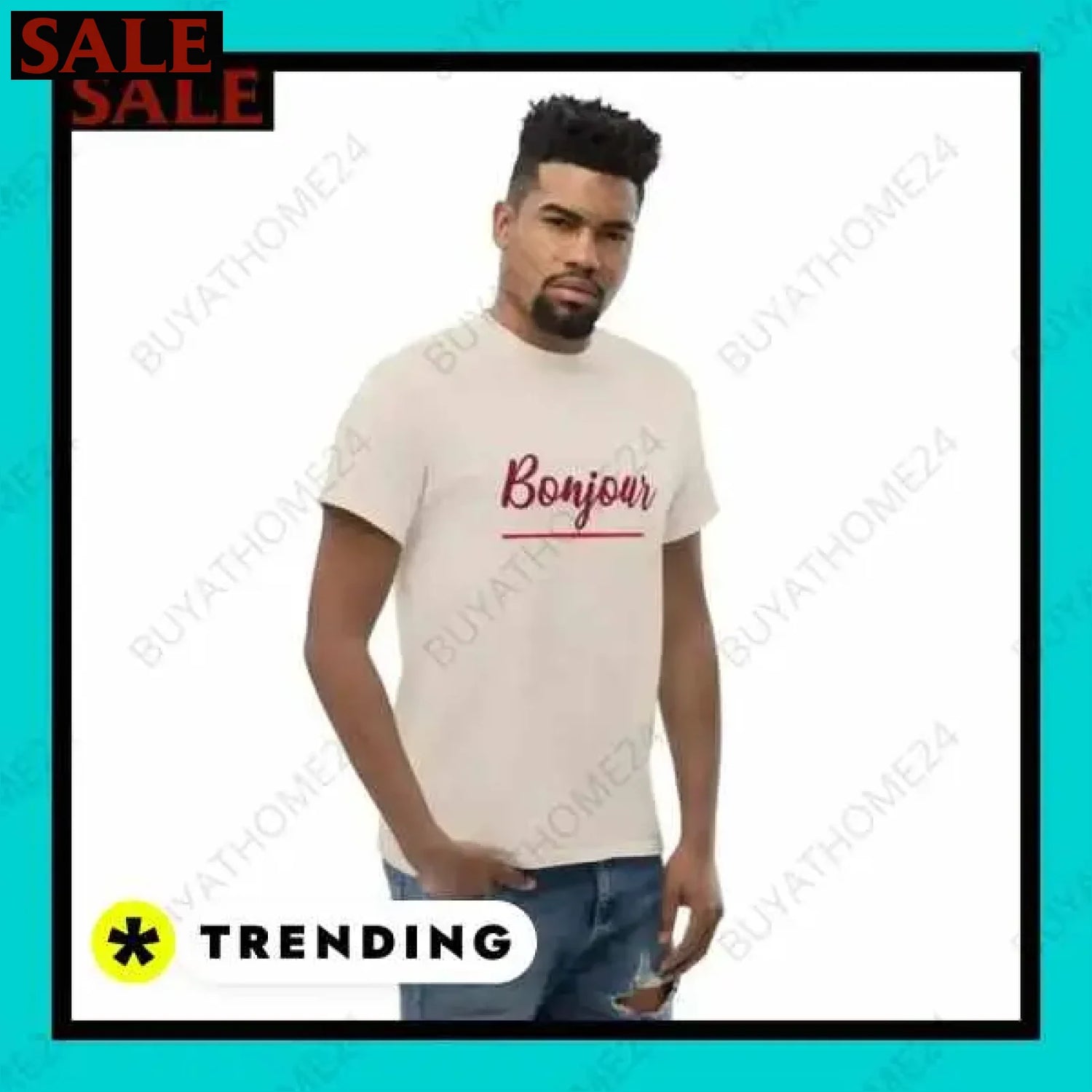 Herren T-Shirt aus Baumwolle in verschiedenen Größen für stilvollen Komfort  Textildruck BUYATHOME24, T-Shirts BUYATHOME24, Hoodies BUYATHOME24,  Hosen BUYATHOME24, Jacken BUYATHOME24, Schuhe BUYATHOME24