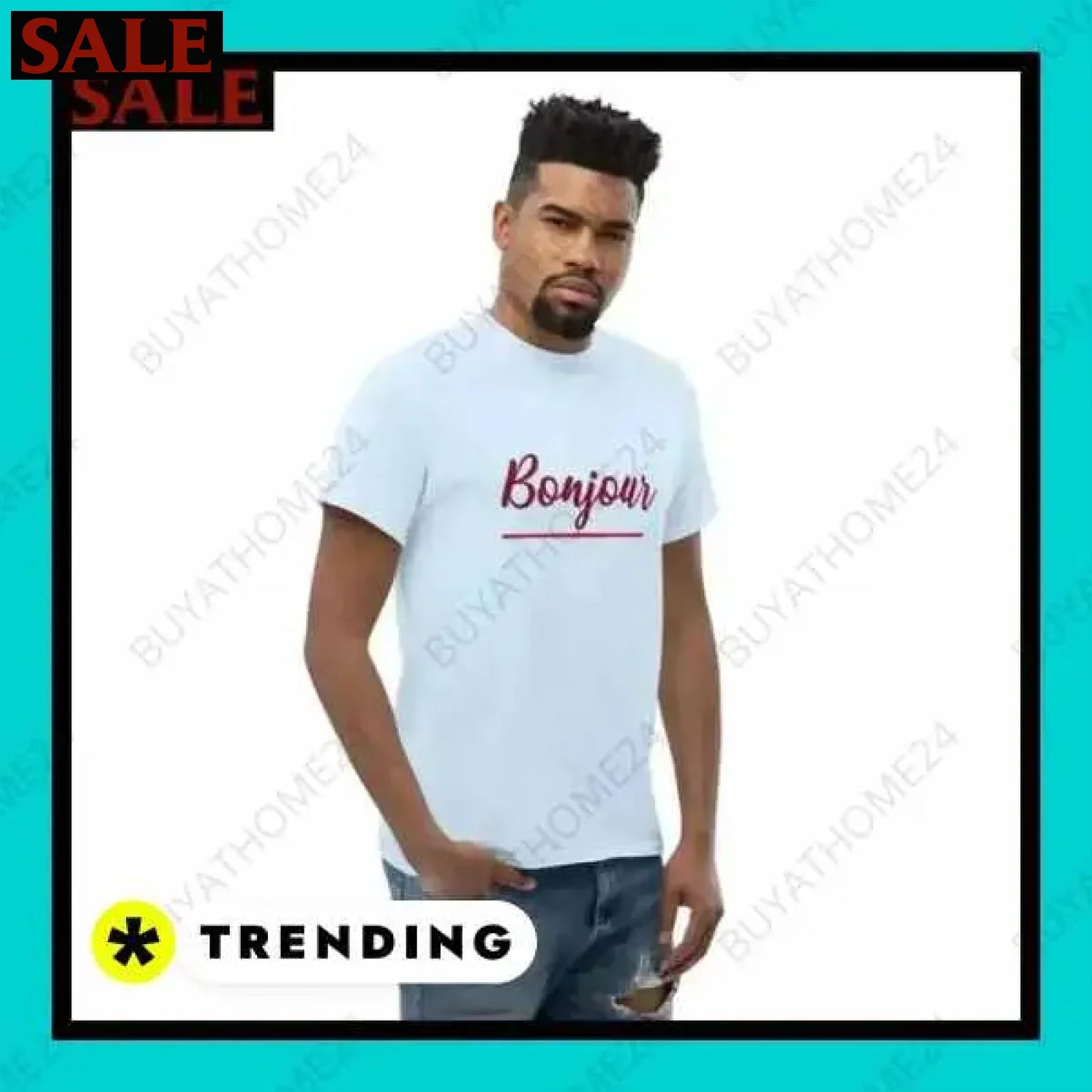 Herren T-Shirt aus Baumwolle in verschiedenen Größen für stilvollen Komfort  Textildruck BUYATHOME24, T-Shirts BUYATHOME24, Hoodies BUYATHOME24,  Hosen BUYATHOME24, Jacken BUYATHOME24, Schuhe BUYATHOME24