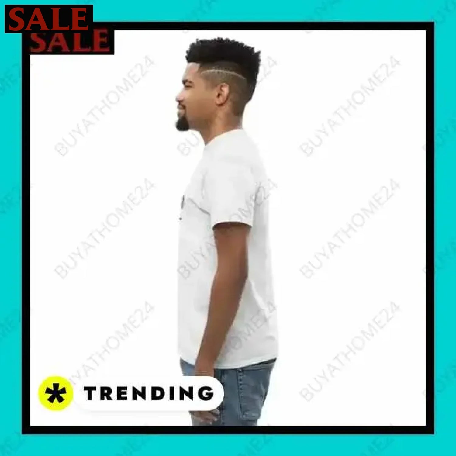 Herren T-Shirt aus Baumwolle in verschiedenen Größen für stilvollen Komfort  Textildruck BUYATHOME24, T-Shirts BUYATHOME24, Hoodies BUYATHOME24,  Hosen BUYATHOME24, Jacken BUYATHOME24, Schuhe BUYATHOME24