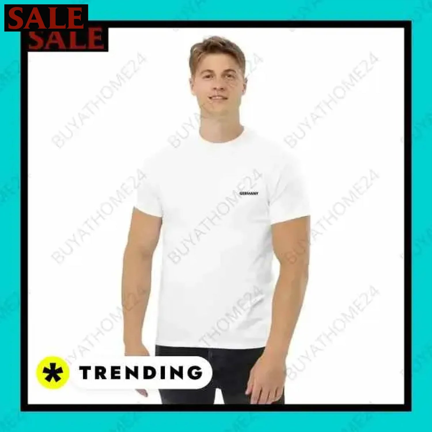 Herren T-Shirt aus Baumwolle in verschiedenen Größen für vielseitigen Stil  Textildruck BUYATHOME24, T-Shirts BUYATHOME24, Hoodies BUYATHOME24,  Hosen BUYATHOME24, Jacken BUYATHOME24, Schuhe BUYATHOME24