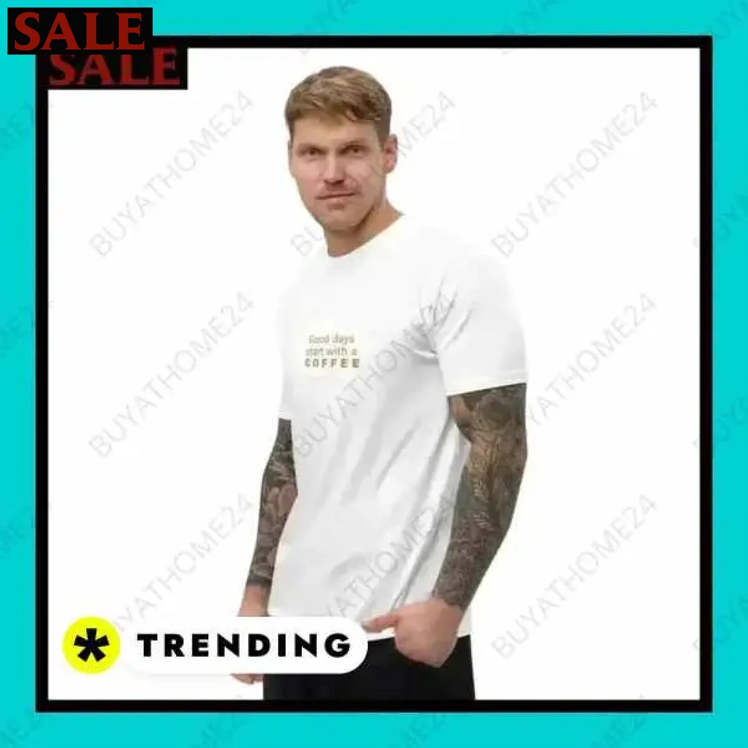 Herren T-Shirt Baumwolle XS bis 3XL bei BuyAtHome24  Textildruck BUYATHOME24, T-Shirts BUYATHOME24, Hoodies BUYATHOME24,  Hosen BUYATHOME24, Jacken BUYATHOME24, Schuhe BUYATHOME24