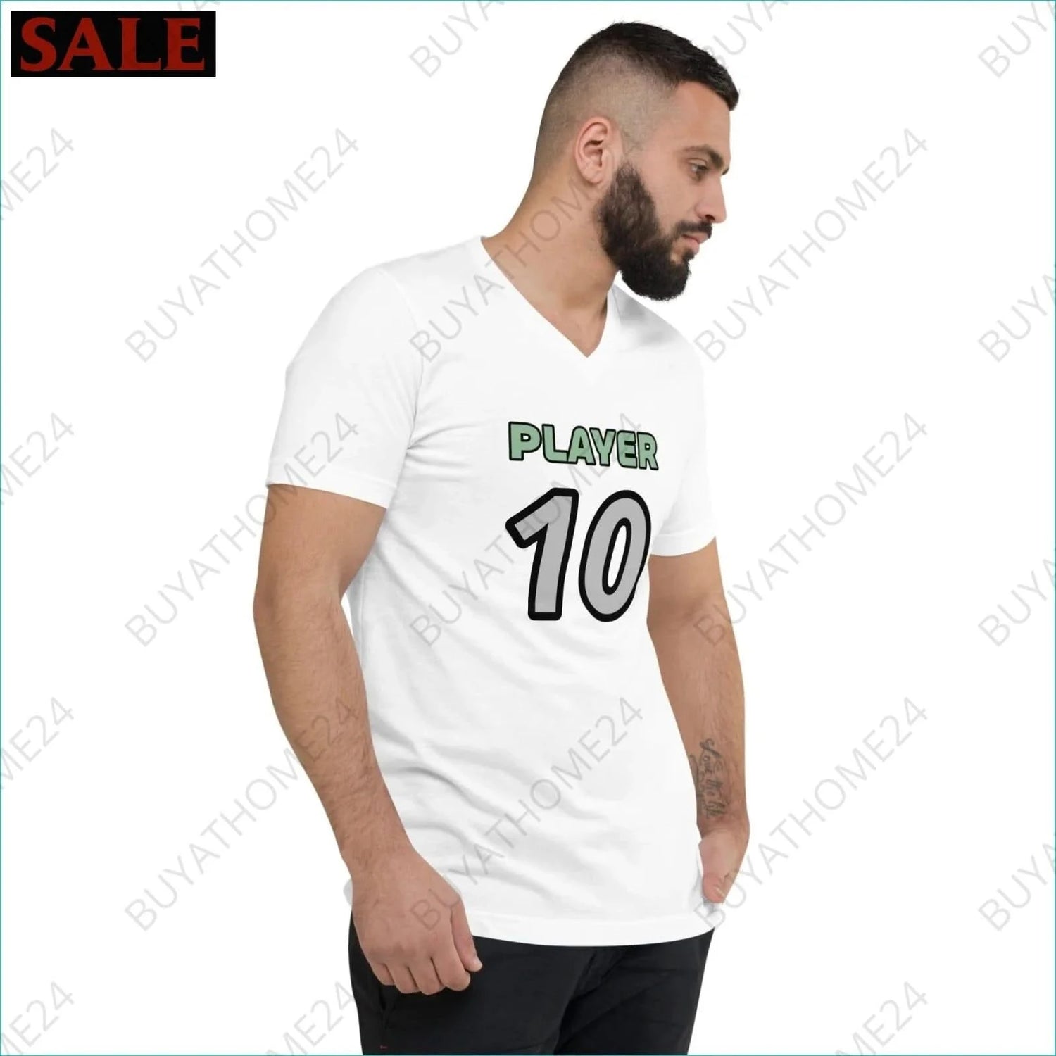 Herren T-Shirt mit V-Ausschnitt S-2XL - BUYATHOME24 - T-Shirtdruck - GERMANY - HERRENMODE, T-Shirt mit V-Ausschnitt, YOUR STYLE