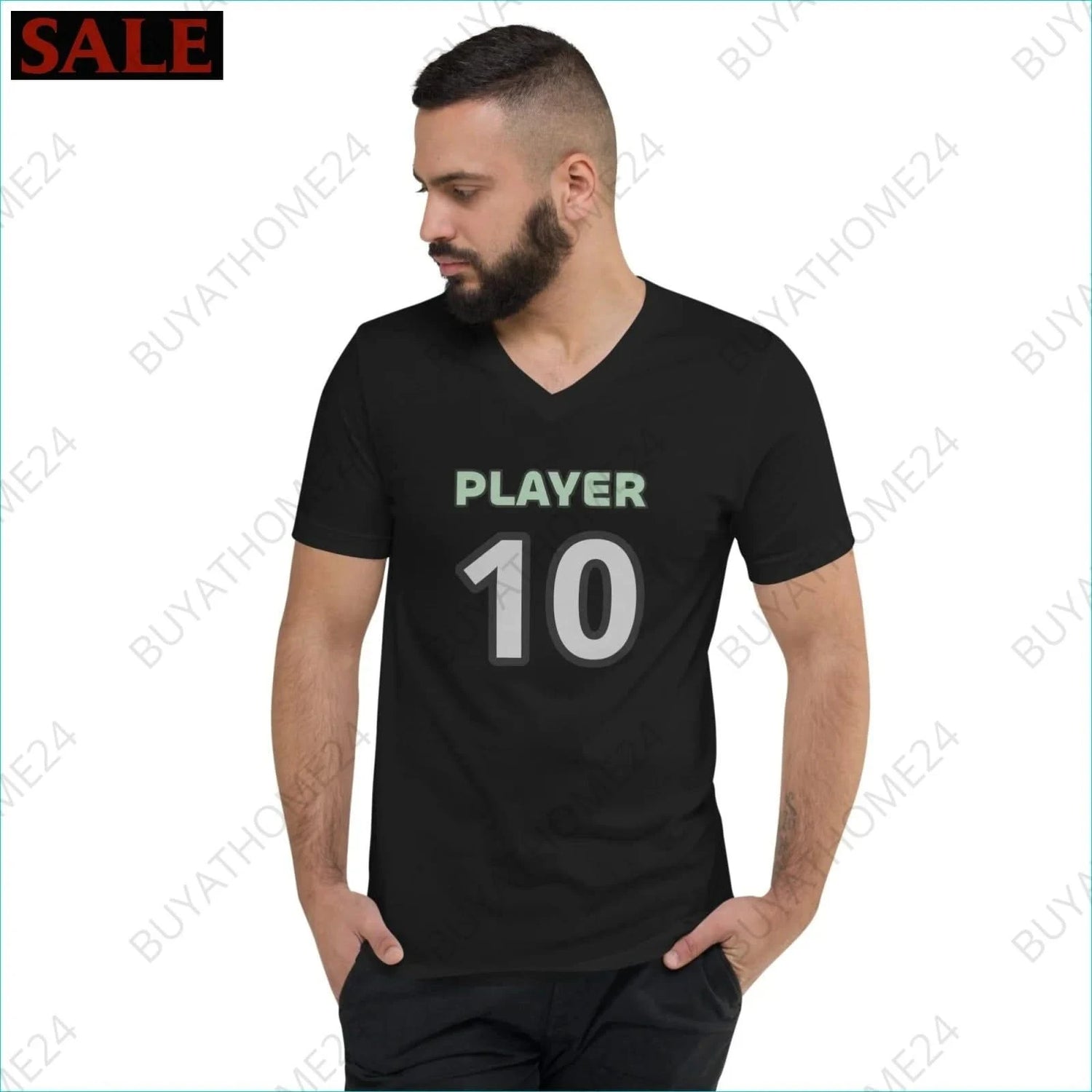 Herren T-Shirt mit V-Ausschnitt S-2XL - BUYATHOME24 - T-Shirtdruck - GERMANY - HERRENMODE, T-Shirt mit V-Ausschnitt, YOUR STYLE