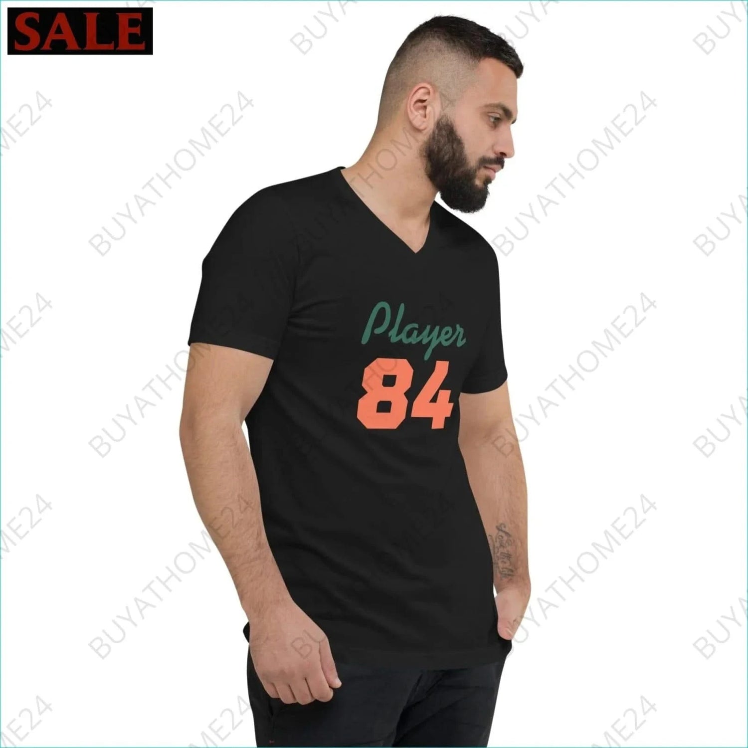 Herren T-Shirt mit V-Ausschnitt S-2XL - BUYATHOME24 - T-Shirtdruck - GERMANY - HERRENMODE, T-Shirt mit V-Ausschnitt