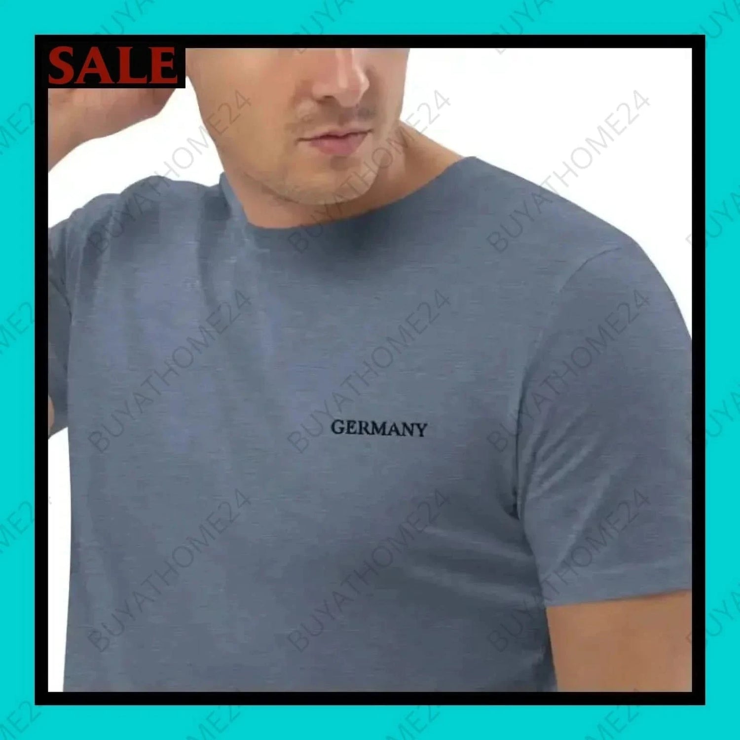 Herren T-Shirt S-2XL - BUYATHOME24 - bestickt - GERMANY - HERRENMODE, T-Shirt, YOUR STYLE