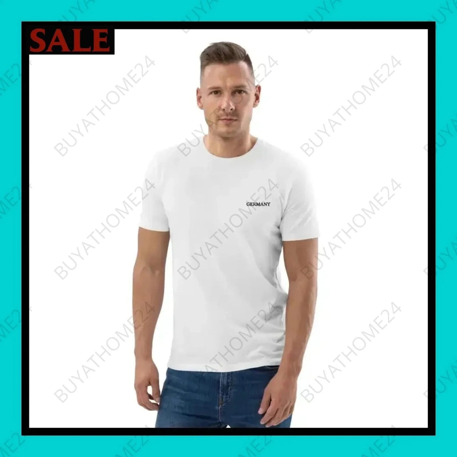 Herren T-Shirt S-2XL - BUYATHOME24 - bestickt - GERMANY - HERRENMODE, T-Shirt, YOUR STYLE