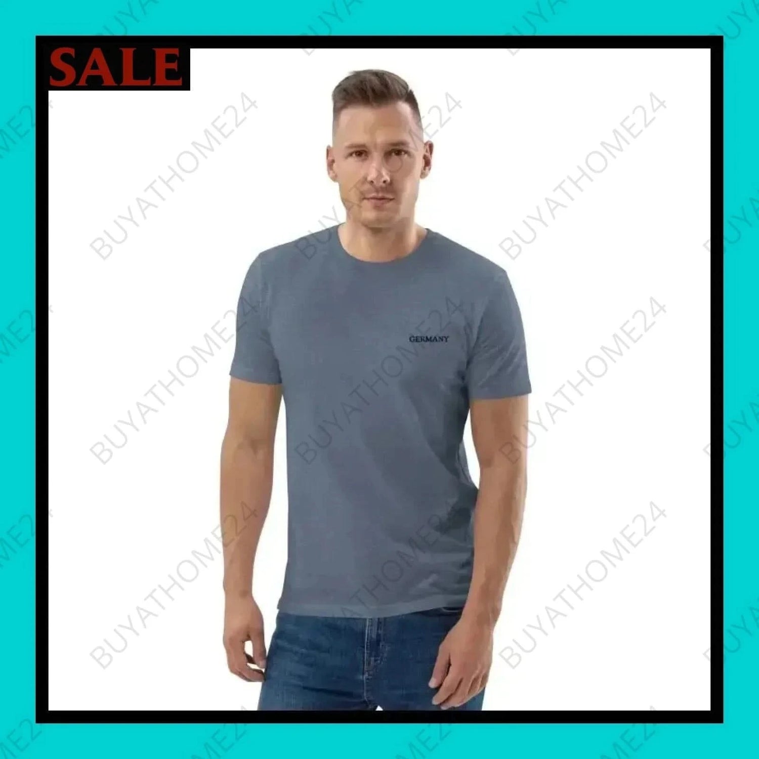 Herren T-Shirt S-2XL - BUYATHOME24 - bestickt - GERMANY - HERRENMODE, T-Shirt, YOUR STYLE