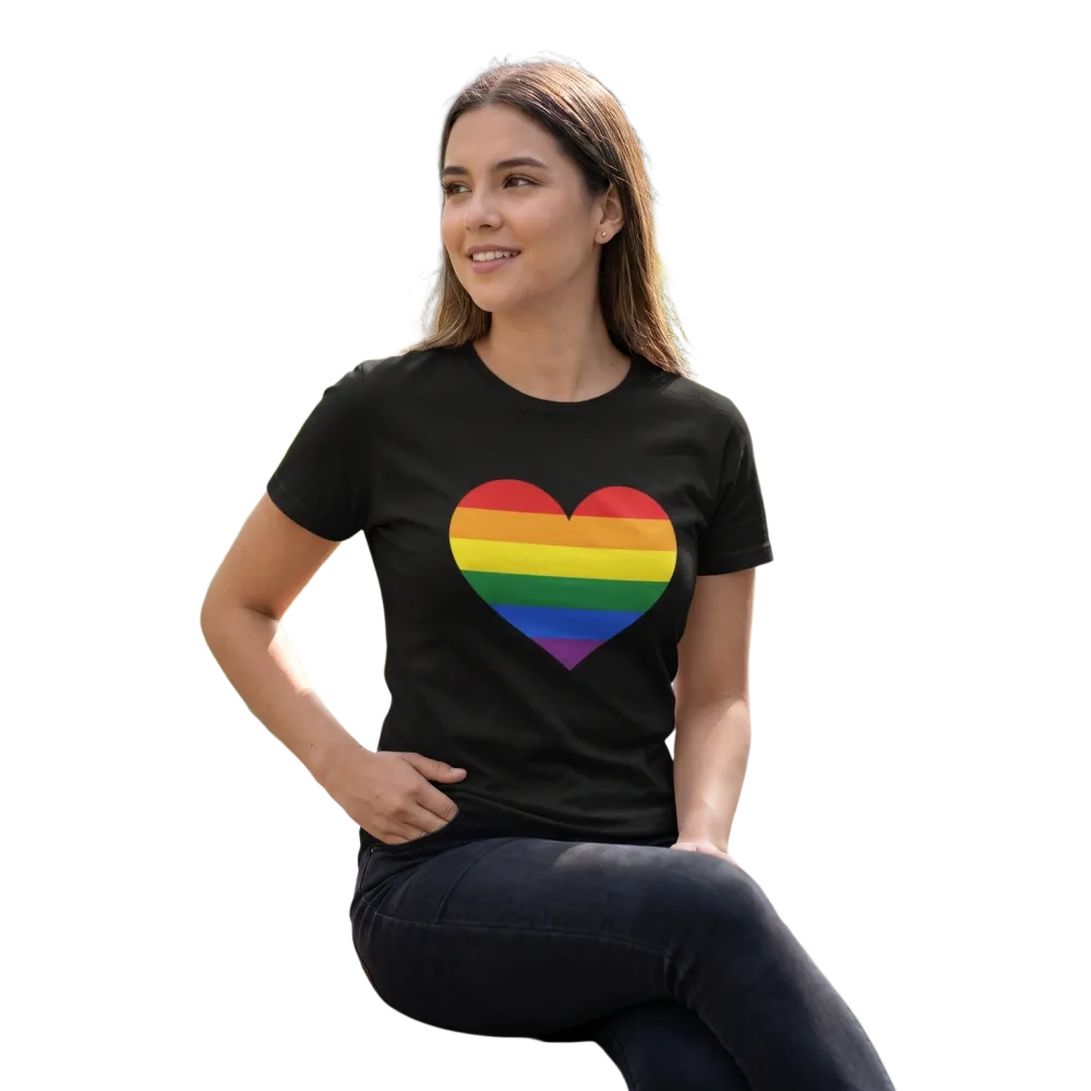 Unisex Kurzarm-T-Shirt mit Herz-Grafik für Kinder 3-14 Jahre, bequeme Baumwollqualität, von BUYATHOME24.