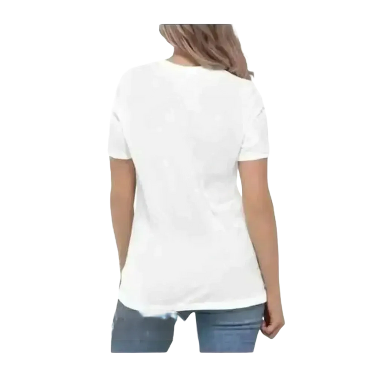 Damen Grafik T-Shirt aus Baumwolle in verschiedenen Größen, runder Halsausschnitt, limitierte Kollektion von BUYATHOME24