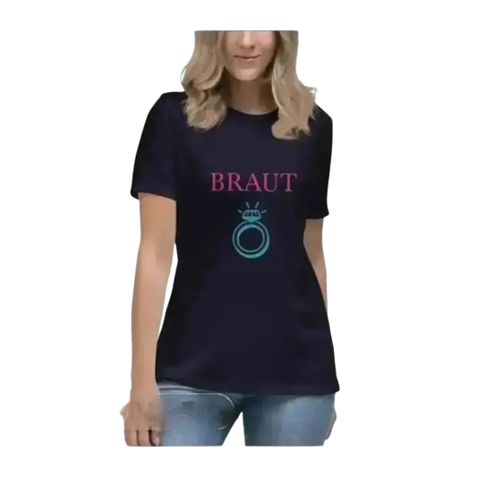 Hochzeit Grafik Damen T-Shirt aus Baumwolle in den Größen S bis 3XL, mit Hochzeitsmotiv und limitierter Kollektion.