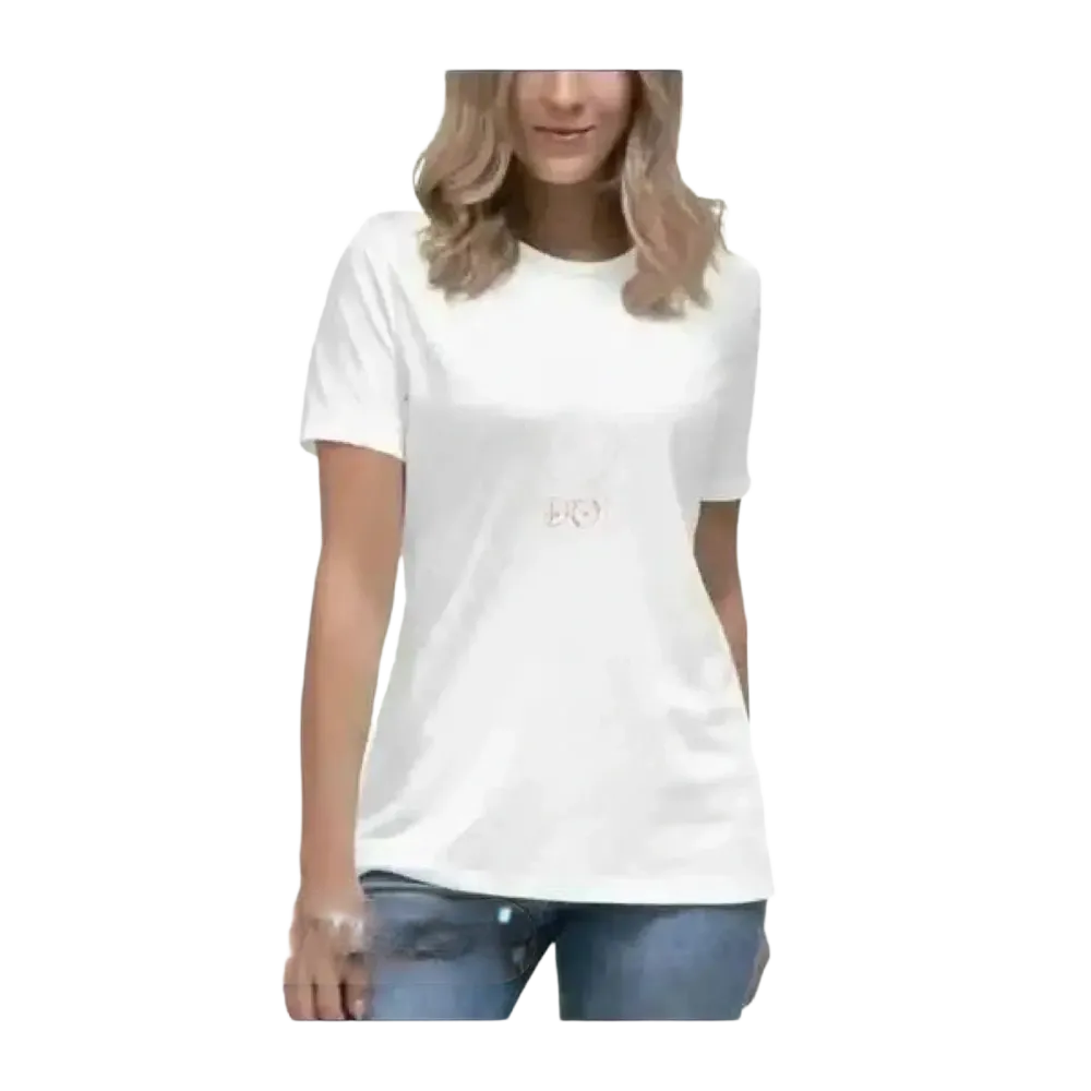 Damen Grafik T-Shirt aus Baumwolle in Weiß, stilvoll und bequem, erhältlich in S bis 3XL, mit rundem Halsausschnitt.