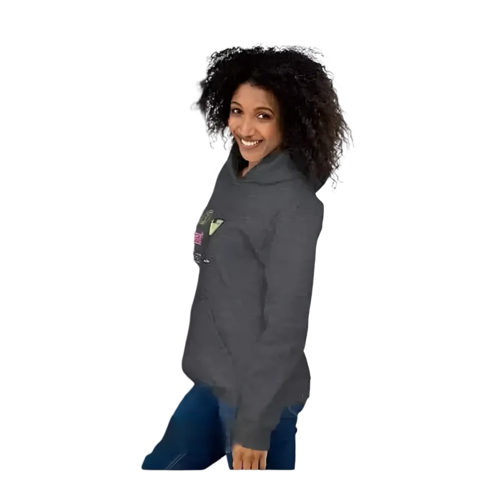 Grafik Damen Hoodie in S-5XL von BUYATHOME24, bequemer Kapuzenpullover für Hochzeiten und Junggesellinnenabschiede