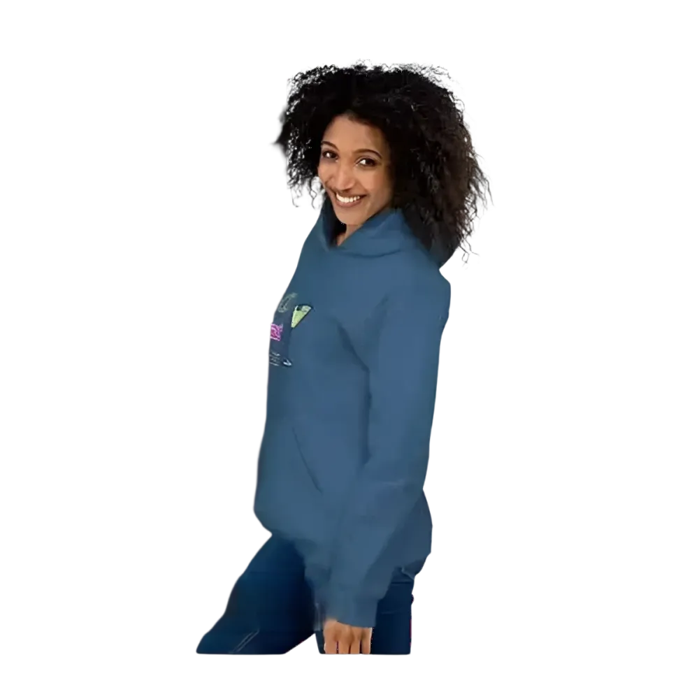Grafik Damen Hoodie von BUYATHOME24, Hochzeit Kapuzenpullover für Damen, in S bis 5XL, mit Hochzeitsmotiv.