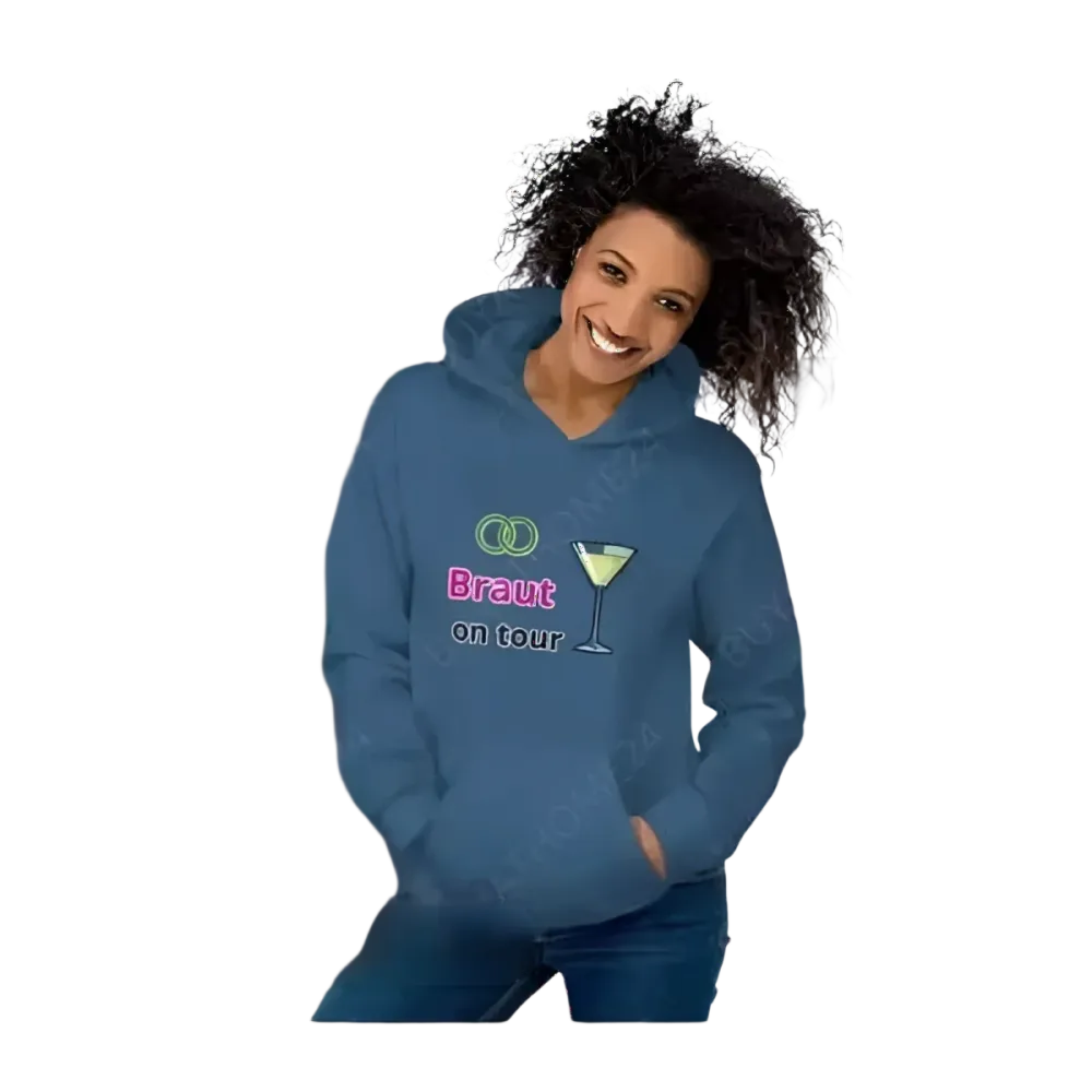 Hochzeits Kapuzenpullover für Damen von BUYATHOME24, Grafik Damen Hoodie in S-5XL, Junggesellinnenabschied, bequem und stylish