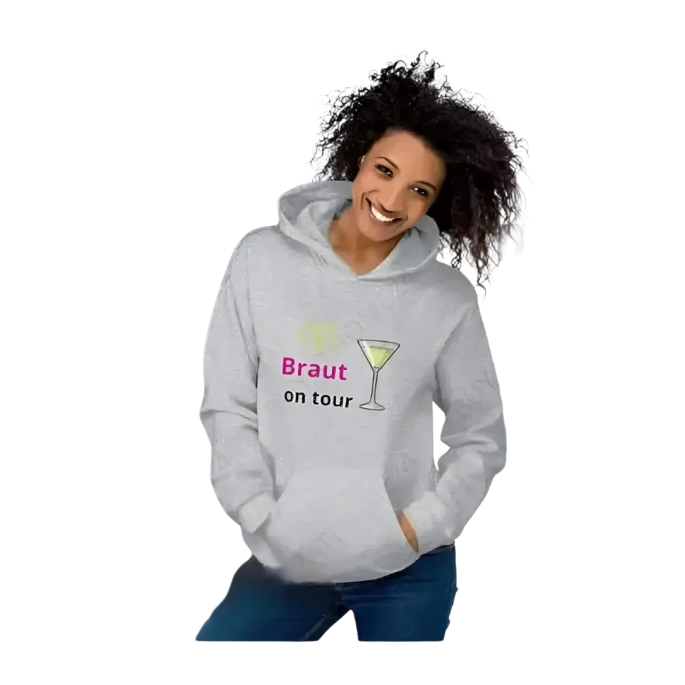 Grafik Damen Hoodie für Hochzeiten, Braut Kapuzenpullover, in S-5XL, mit Hochzeitsmotiv, von BUYATHOME24