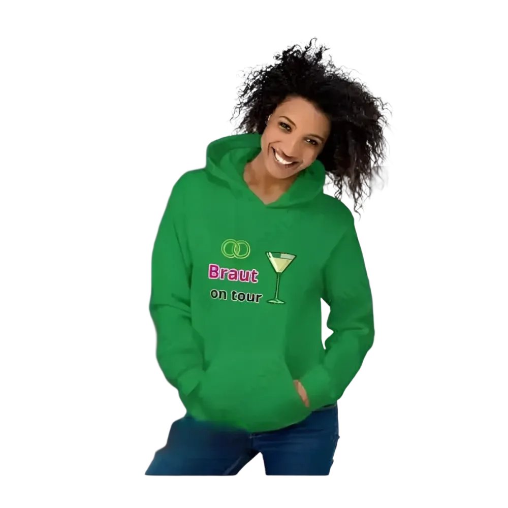 Damen Hoodie mit Hochzeit-Grafik, Kapuzenpullover in S-5XL, brautliches Design, bequem und stilvoll für Junggesellinnenabschied