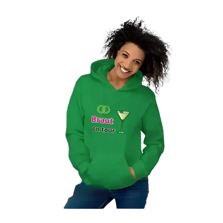 Damen Hoodie mit Hochzeit-Grafik, Kapuzenpullover in S-5XL, brautliches Design, bequem und stilvoll für Junggesellinnenabschied