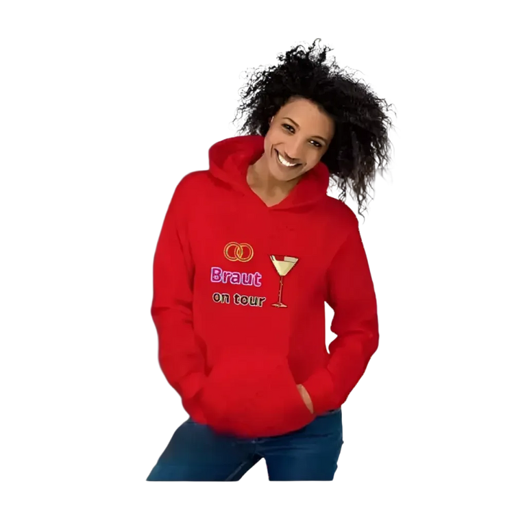 Hochzeit Damen Hoodie mit Grafik, Braut Hoodie in S-5XL, bequemer Kapuzenpullover für Junggesellinnenabschied, von BUYATHOME24