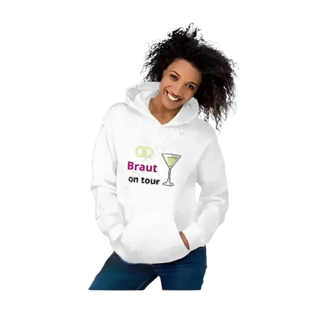 Hochzeit Damen Kapuzenpullover mit Grafik, Braut Hoodie in S-5XL, bequemes Damen Hoodie für Junggesellinnenabschied, BUYATHOME24