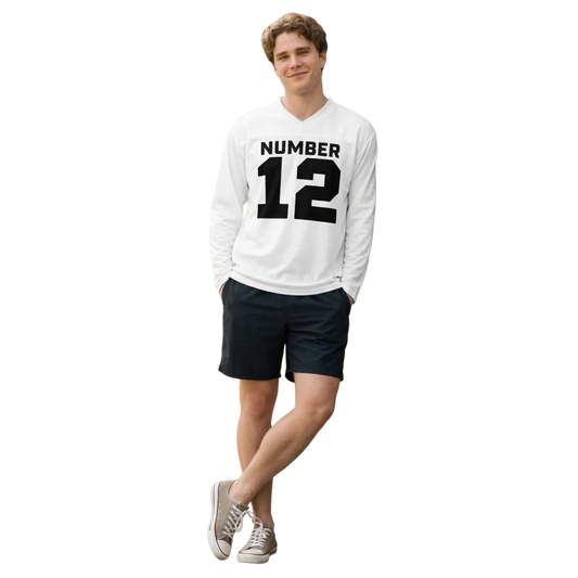 Unisex Hockey T-Shirt mit Zwei-Wege-Stretch, feuchtigkeitsableitend, in schwarz mit Hockey-Grafik, für Damen und Herren.