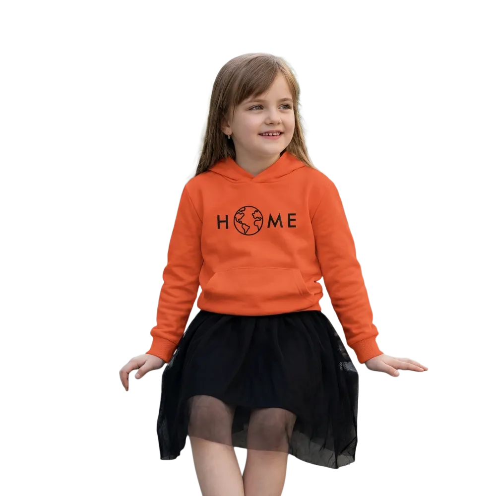 Grafik Kinder Hoodie von BUYATHOME24, Unisex, aus 100% Baumwolle, für Kinder 4-12 Jahre, mit buntem Druck auf der Vorderseite