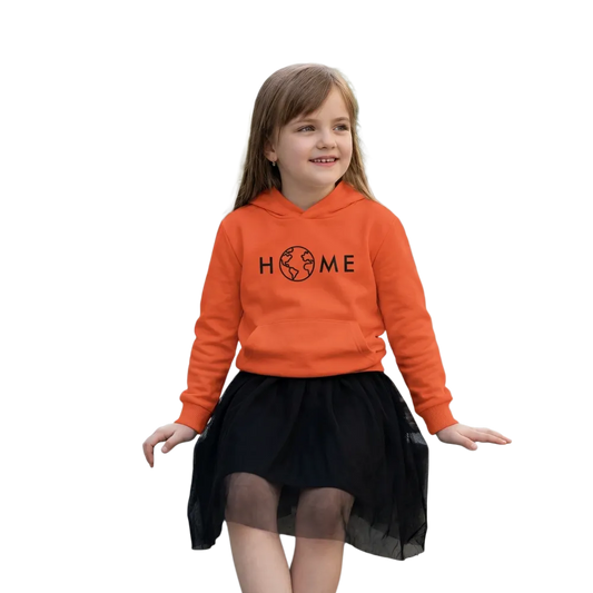 Grafik Kinder Hoodie von BUYATHOME24, Unisex, aus 100% Baumwolle, für Kinder 4-12 Jahre, mit buntem Druck auf der Vorderseite